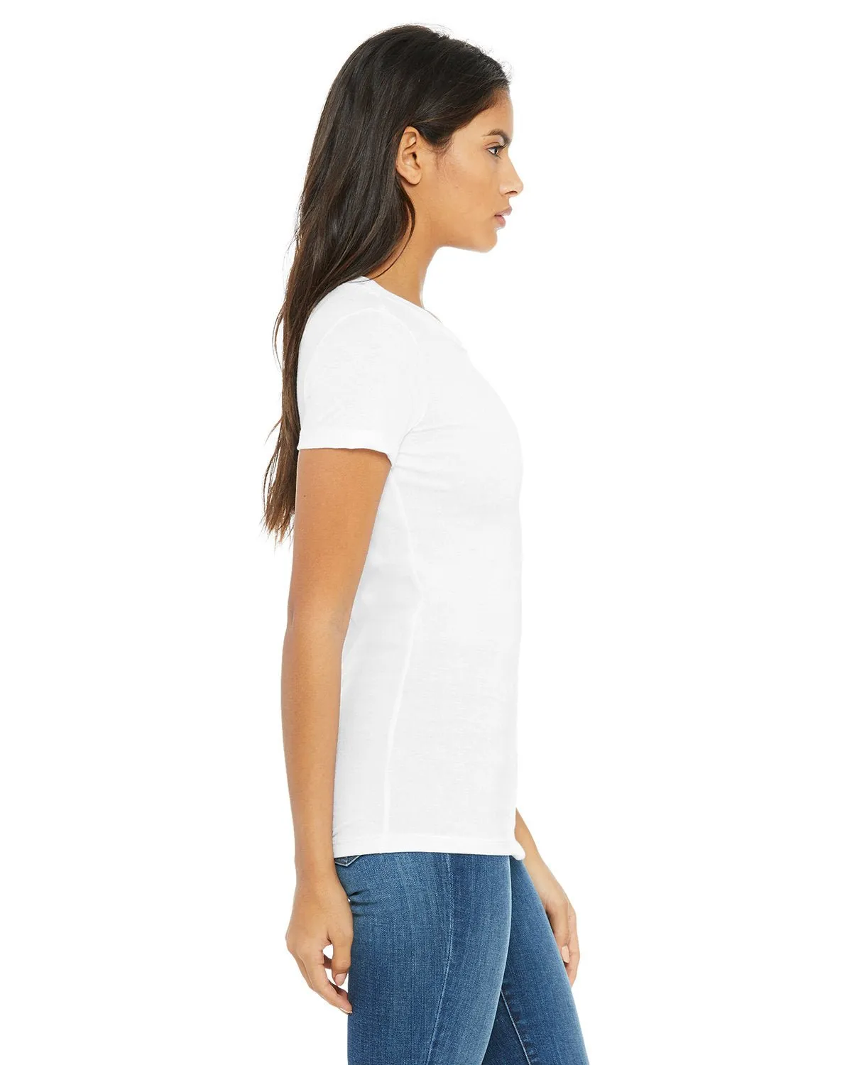 6004-Bella   Canvas-SOLID WHT BLEND